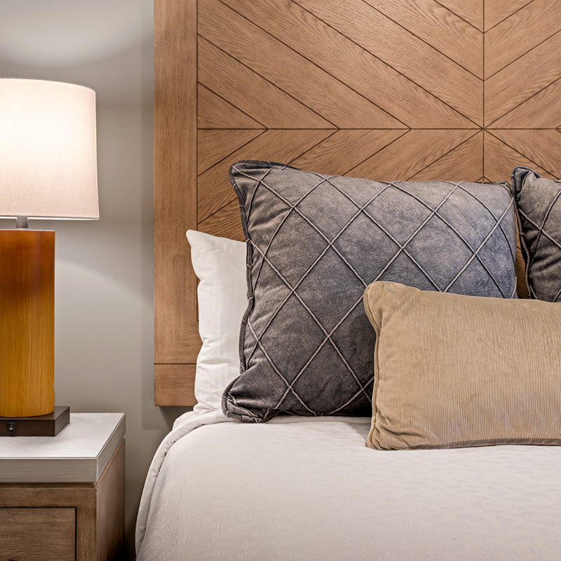 A bedroom in a Regal Vistas condo at Massanutten Resort