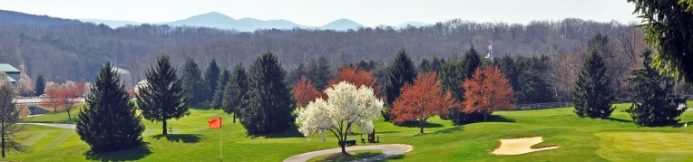 The Woodstone Meadows Golf Coures at Massanutten Resort in the fall