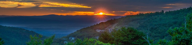 A sunset at Massanutten Resort