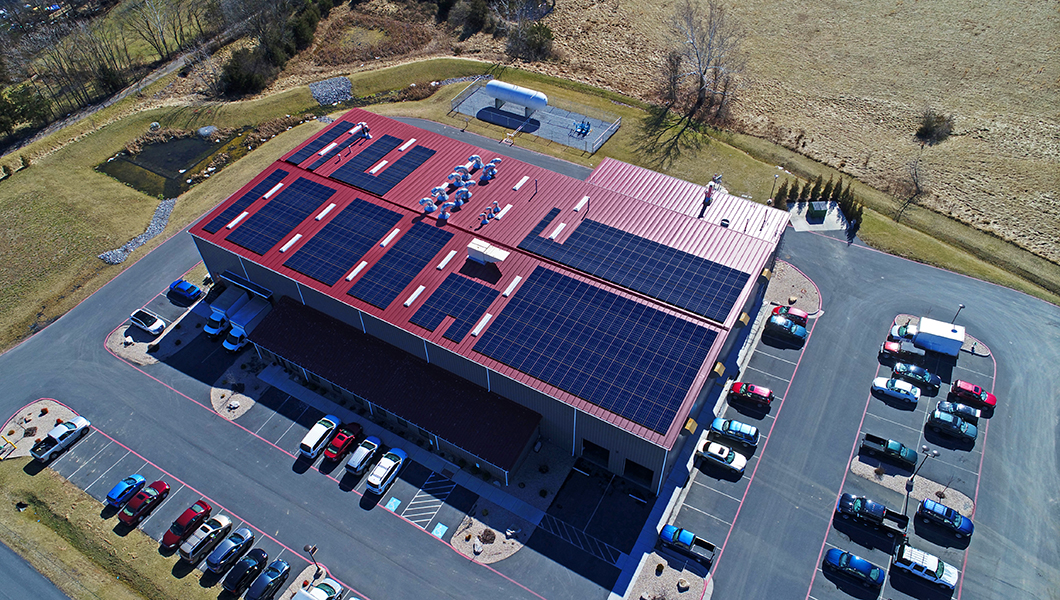 Laundry building solar array