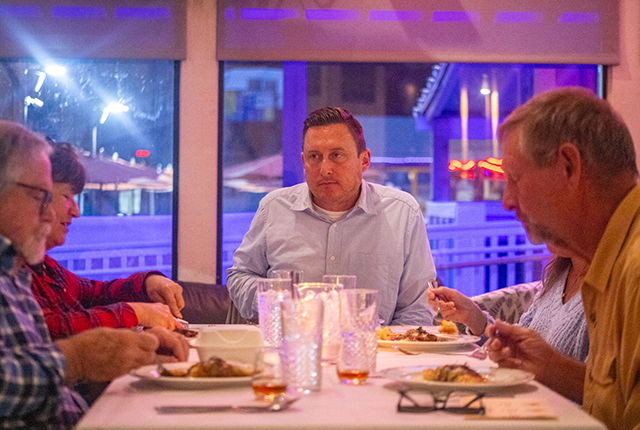 A group enjoying our Whiskey Social event
