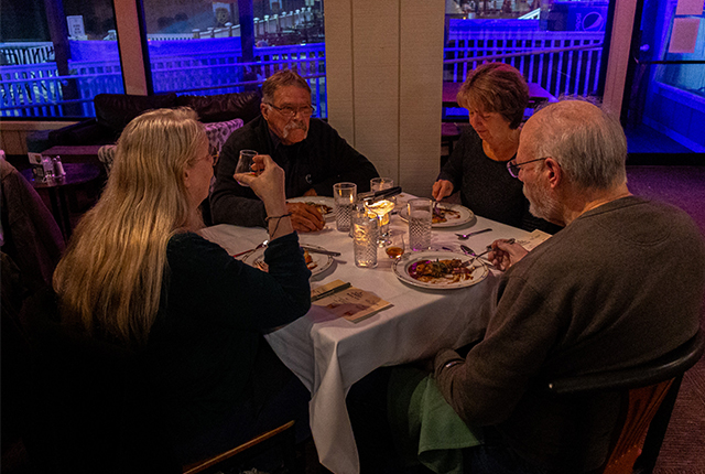 A group enjoying our Whiskey Social event