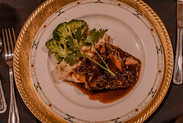 A delicious dinner at the Wine Lovers Dinner