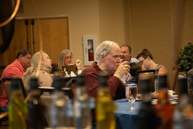 Guests at a dining event
