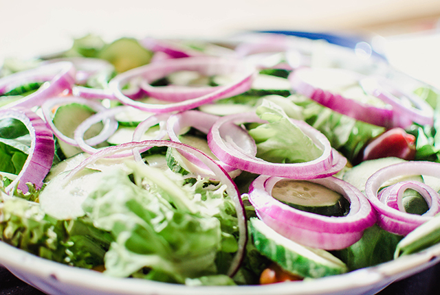 Catering salad at Massanutten Resort