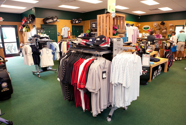 merchandise in the pro shop
