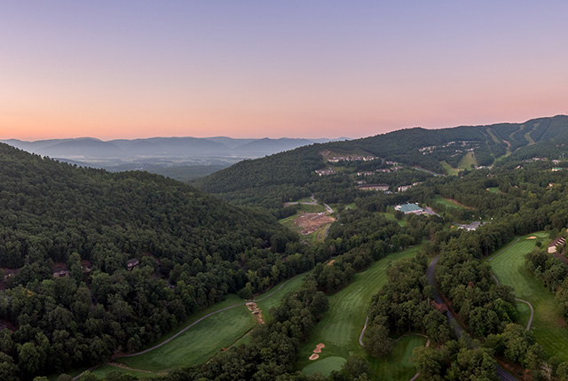 Overview shot of Massanutten Resort kettle area