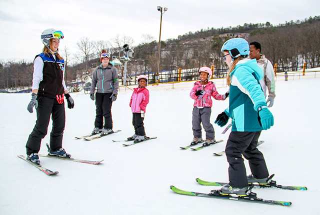 Ski lesson at Massanutten Resort