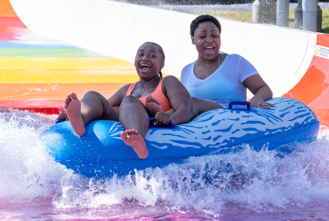 Guests at the Massanutten Outdoor WaterPark