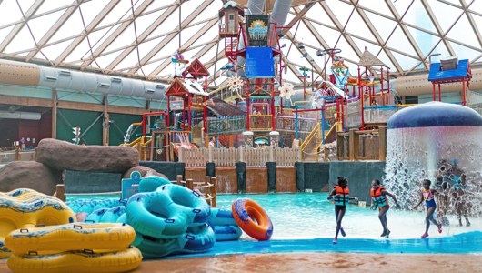 Guests at the Massanutten Indoor WaterPark at Massanutten Resort